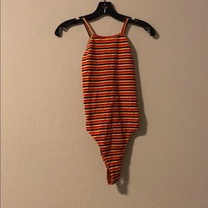 Colorful stripped bodysuit